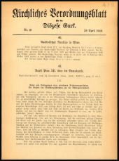 Kirchliches Verordnungsblatt für die Diözese Gurk 19460429 Seite: 1