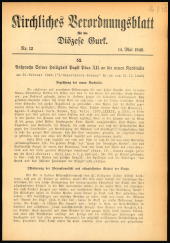 Kirchliches Verordnungsblatt für die Diözese Gurk 19460514 Seite: 1