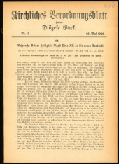 Kirchliches Verordnungsblatt für die Diözese Gurk 19460525 Seite: 1