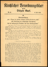 Kirchliches Verordnungsblatt für die Diözese Gurk 19460708 Seite: 1