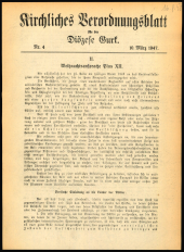 Kirchliches Verordnungsblatt für die Diözese Gurk 19470310 Seite: 1