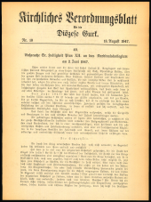 Kirchliches Verordnungsblatt für die Diözese Gurk 19470818 Seite: 1