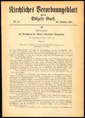 Kirchliches Verordnungsblatt für die Diözese Gurk 19471020 Seite: 1