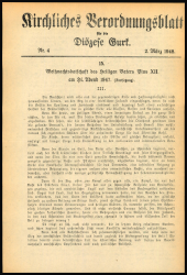 Kirchliches Verordnungsblatt für die Diözese Gurk 19480302 Seite: 1