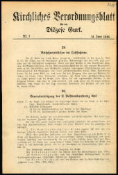 Kirchliches Verordnungsblatt für die Diözese Gurk 19480614 Seite: 1