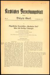 Kirchliches Verordnungsblatt für die Diözese Gurk 19480915 Seite: 1