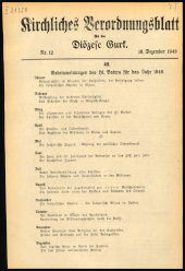 Kirchliches Verordnungsblatt für die Diözese Gurk 19481210 Seite: 1