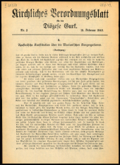 Kirchliches Verordnungsblatt für die Diözese Gurk 19490215 Seite: 1