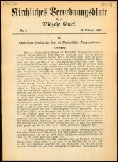 Kirchliches Verordnungsblatt für die Diözese Gurk 19490228 Seite: 1