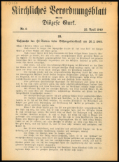 Kirchliches Verordnungsblatt für die Diözese Gurk 19490423 Seite: 1