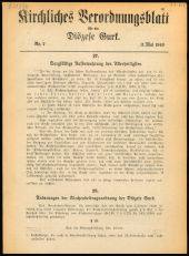 Kirchliches Verordnungsblatt für die Diözese Gurk 19490511 Seite: 1