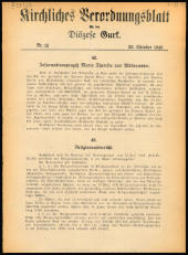 Kirchliches Verordnungsblatt für die Diözese Gurk 19491020 Seite: 1