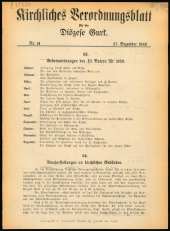 Kirchliches Verordnungsblatt für die Diözese Gurk 19491227 Seite: 1