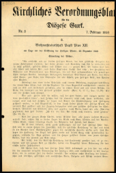 Kirchliches Verordnungsblatt für die Diözese Gurk 19500207 Seite: 1
