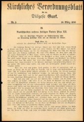 Kirchliches Verordnungsblatt für die Diözese Gurk 19500330 Seite: 1