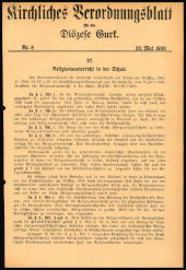 Kirchliches Verordnungsblatt für die Diözese Gurk 19500523 Seite: 1