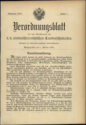 Verordnungsblatt für den Dienstbereich des niederösterreichischen Landesschulrates 19060101 Seite: 1