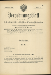 Verordnungsblatt für den Dienstbereich des niederösterreichischen Landesschulrates 19060515 Seite: 1