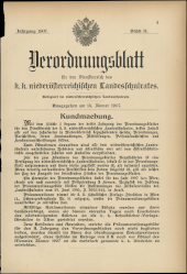 Verordnungsblatt für den Dienstbereich des niederösterreichischen Landesschulrates 19070115 Seite: 1