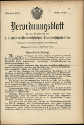 Verordnungsblatt für den Dienstbereich des niederösterreichischen Landesschulrates 19071201 Seite: 1