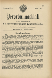 Verordnungsblatt für den Dienstbereich des niederösterreichischen Landesschulrates