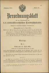 Verordnungsblatt für den Dienstbereich des niederösterreichischen Landesschulrates 19090615 Seite: 1