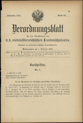 Verordnungsblatt für den Dienstbereich des niederösterreichischen Landesschulrates 19100201 Seite: 1