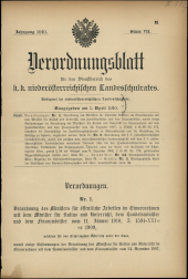 Verordnungsblatt für den Dienstbereich des niederösterreichischen Landesschulrates