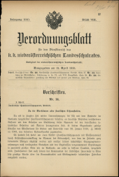 Verordnungsblatt für den Dienstbereich des niederösterreichischen Landesschulrates