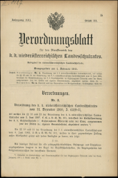 Verordnungsblatt für den Dienstbereich des niederösterreichischen Landesschulrates 19110201 Seite: 1