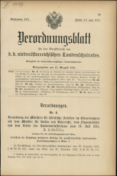 Verordnungsblatt für den Dienstbereich des niederösterreichischen Landesschulrates 19110815 Seite: 1