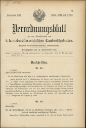 Verordnungsblatt für den Dienstbereich des niederösterreichischen Landesschulrates 19110915 Seite: 1