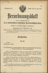 Verordnungsblatt für den Dienstbereich des niederösterreichischen Landesschulrates 19111101 Seite: 1