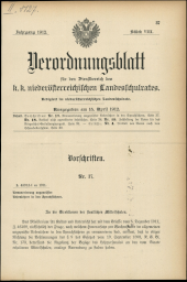 Verordnungsblatt für den Dienstbereich des niederösterreichischen Landesschulrates 19120415 Seite: 1