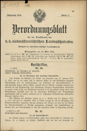 Verordnungsblatt für den Dienstbereich des niederösterreichischen Landesschulrates 19120515 Seite: 1