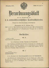 Verordnungsblatt für den Dienstbereich des niederösterreichischen Landesschulrates 19140215 Seite: 1