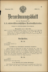 Verordnungsblatt für den Dienstbereich des niederösterreichischen Landesschulrates 19140601 Seite: 1