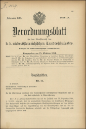 Verordnungsblatt für den Dienstbereich des niederösterreichischen Landesschulrates 19141015 Seite: 1