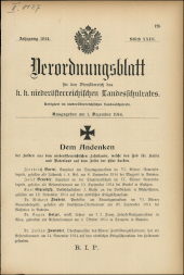 Verordnungsblatt für den Dienstbereich des niederösterreichischen Landesschulrates 19141201 Seite: 1