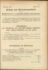 Verordnungsblatt für den Dienstbereich des niederösterreichischen Landesschulrates 19150415 Seite: 19