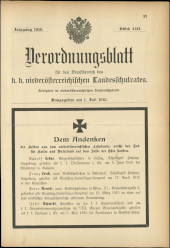 Verordnungsblatt für den Dienstbereich des niederösterreichischen Landesschulrates 19150701 Seite: 1