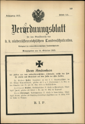 Verordnungsblatt für den Dienstbereich des niederösterreichischen Landesschulrates 19151015 Seite: 1