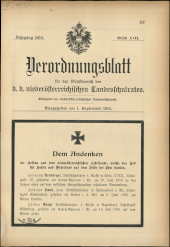 Verordnungsblatt für den Dienstbereich des niederösterreichischen Landesschulrates 19160901 Seite: 1