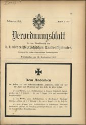 Verordnungsblatt für den Dienstbereich des niederösterreichischen Landesschulrates