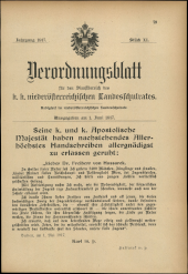 Verordnungsblatt für den Dienstbereich des niederösterreichischen Landesschulrates