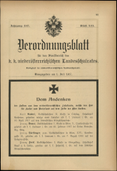 Verordnungsblatt für den Dienstbereich des niederösterreichischen Landesschulrates