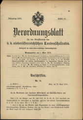 Verordnungsblatt für den Dienstbereich des niederösterreichischen Landesschulrates 19180501 Seite: 1