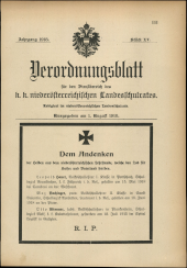 Verordnungsblatt für den Dienstbereich des niederösterreichischen Landesschulrates