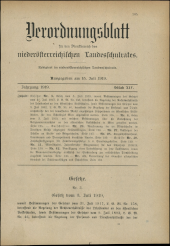 Verordnungsblatt für den Dienstbereich des niederösterreichischen Landesschulrates