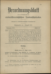 Verordnungsblatt für den Dienstbereich des niederösterreichischen Landesschulrates 19190801 Seite: 1